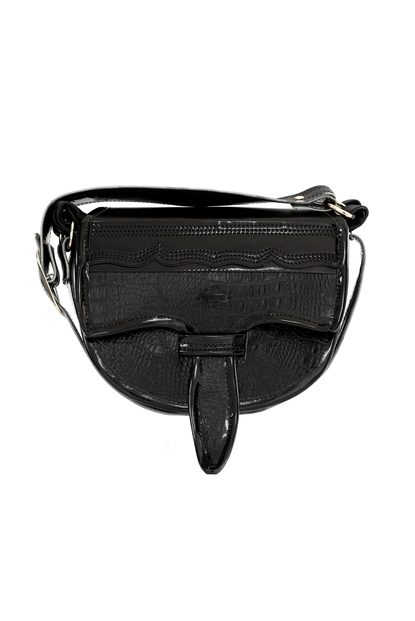 Carriel Negro Cocodrilo Made In Parce